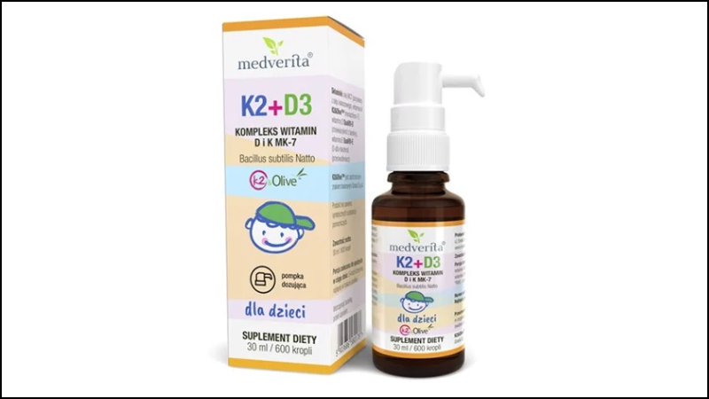 Vitamin D3 K2 MK7 Medverita có chứa thành phần tinh khiết với vitamin D Lanolin và vitamin K2 MK7 tự nhiên