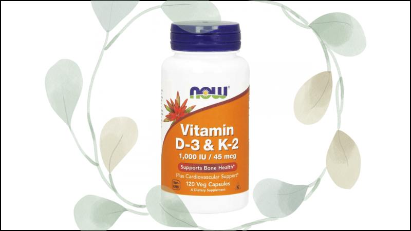 Now Vitamin D3 K2 kết hợp hai chất dinh dưỡng được nghiên cứu sâu rộng với hàm lượng 1.000 IU/45 mcg