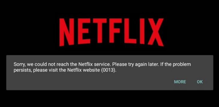 Lỗi dịch vụ Netflix