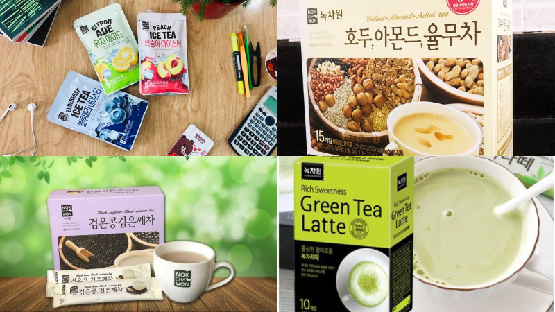 Nokchawon còn cho ra mắt các sản phẩm trà dạng gói pha sẵn, trà dạng túi, trà cô đặc