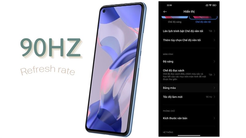 Xiaomi 11 Lite 5G NE có tần số quét cao