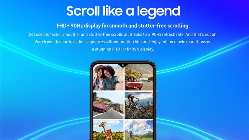 Galaxy F42 5G được trang bị màn hình tần số quét 90 Hz