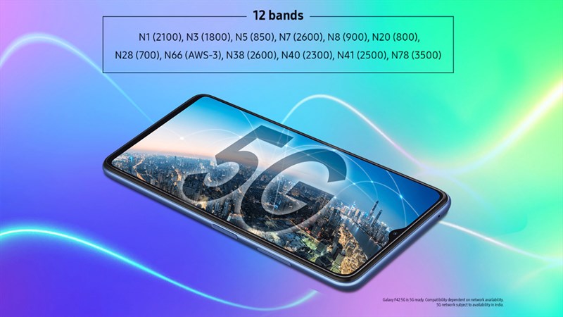 Samsung Galaxy F42 5G có khả năng kết nối và sử dụng mạng 5G ổn định và nhanh chóng