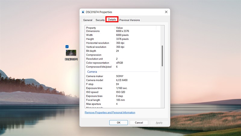 Xem thông tin ảnh