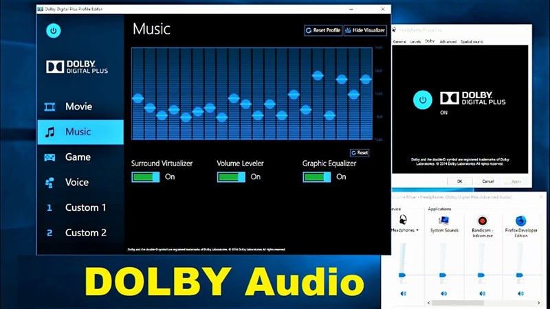 Âm thanh từ Dolby Audio tạo ra sẽ có độ chi tiết cao hơn và được lọc bỏ các tạp âm.