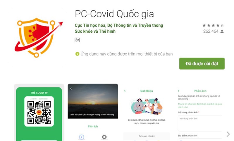 Ứng dụng PC Covid Quốc gia