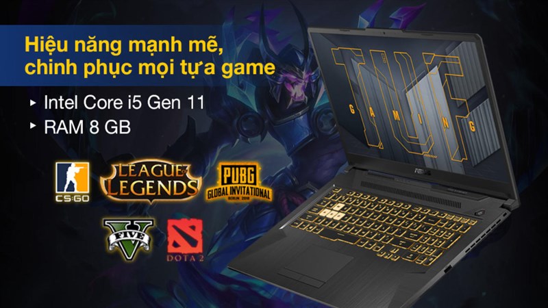 Laptop Asus TUF Gaming FX706HC i5