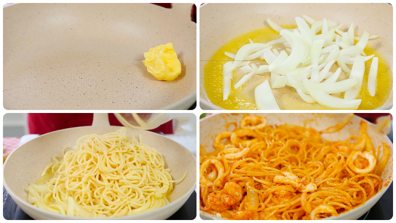 Xào mì spaghetti