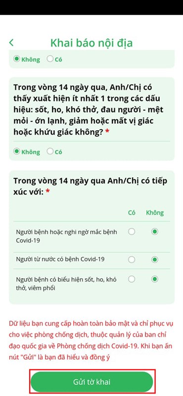 Cách khai báo di chuyển nội địa trên PC Covid Cách khai báo di chuyển nội địa trên PC Covid