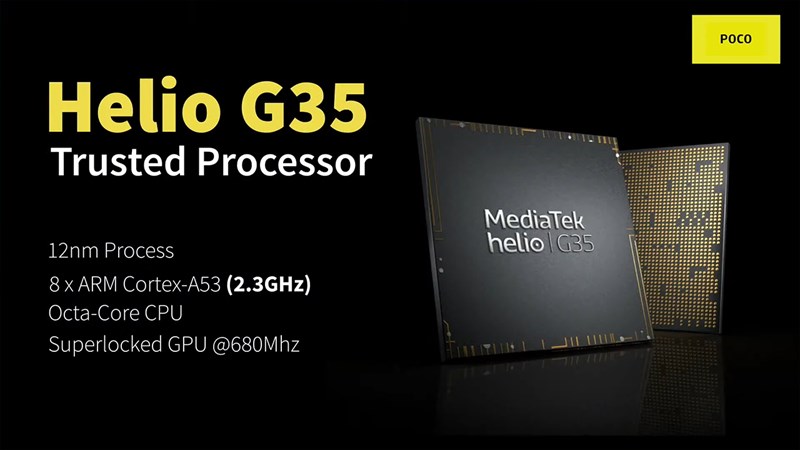 POCO C31 được trang bị con chip Helio G35