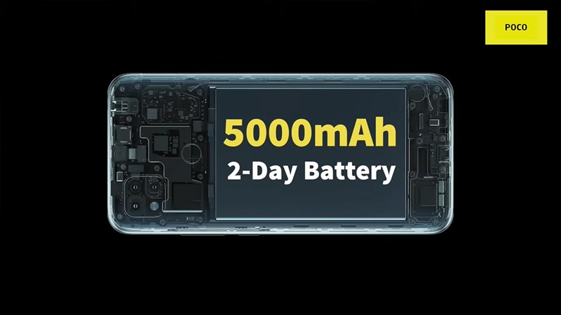 POCO C31 được trang bị viên pin dung lượng 5.000 mAh