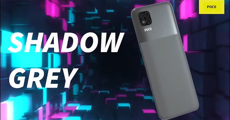 POCO C31 màu đen trông rất mạnh mẽ và nam tính