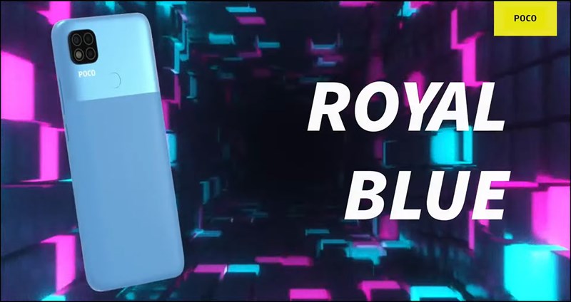 POCO C31 màu xanh trẻ trung, năng động