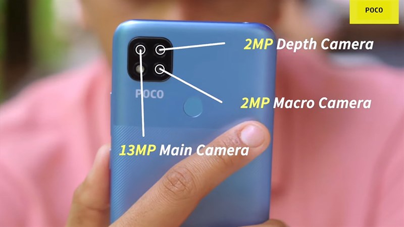 POCO C31 được trang bị camera chính độ phân giải 13 MP