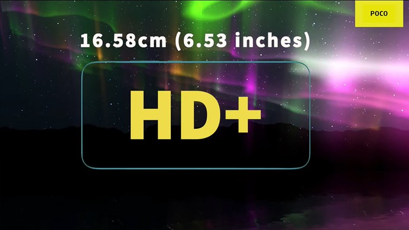 POCO C31 được trang bị màn hình kích thước 6.53 inch