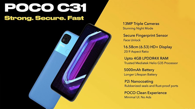 Cấu hình của POCO C31 