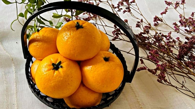 Orange-shaped dumplings