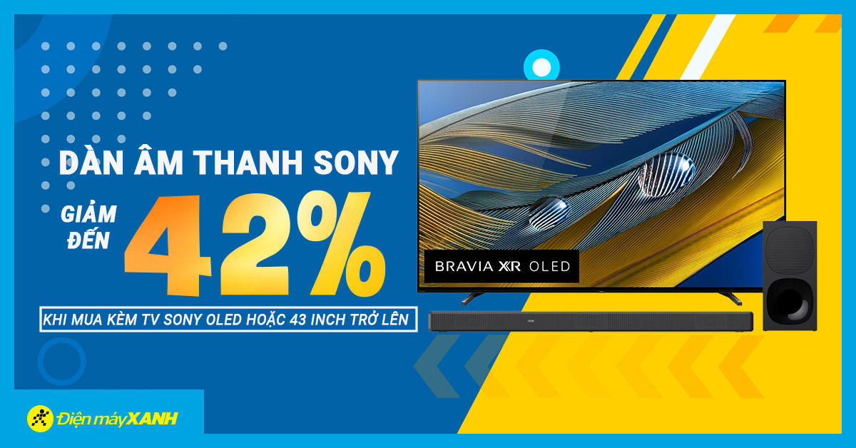 Dàn âm thanh Sony giảm đến 42% khi mua kèm tivi Sony