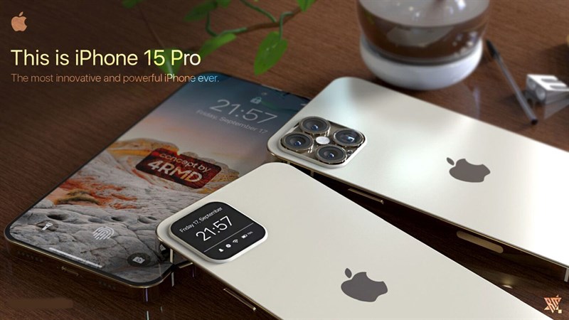 Video render iPhone 15 Pro tiết lộ: Màn hình 240Hz, camera 64MP và...