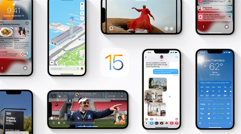 iPhone 13 mini sử dụng iOS 15