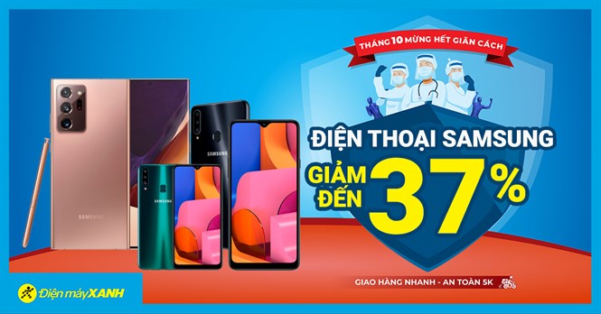 Điện thoại Samsung giảm giá sập sàn tháng 10 đến 37%, hỗ trợ trả chậm, giao nhanh
