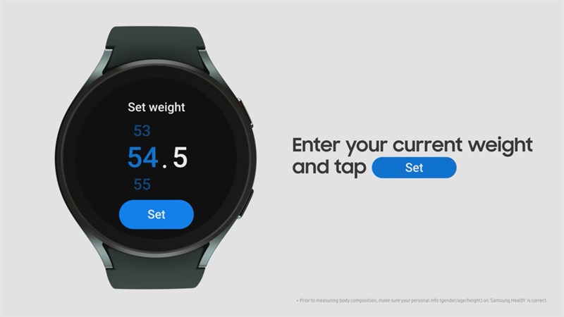Cách dùng Galaxy Watch4 để phân tích thành phần cơ thể Cách dùng Galaxy Watch4 để phân tích thành phần cơ thể