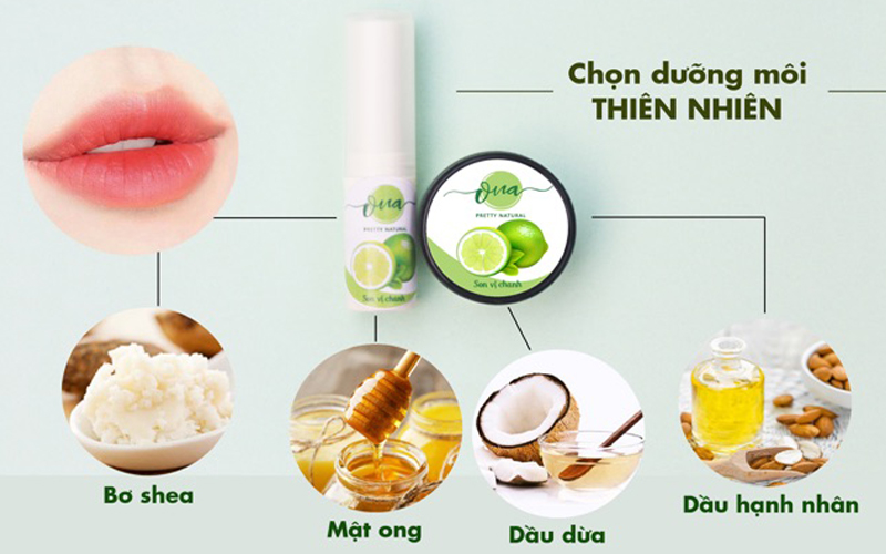 Nhiều loại son môi có thành phần thiên nhiên