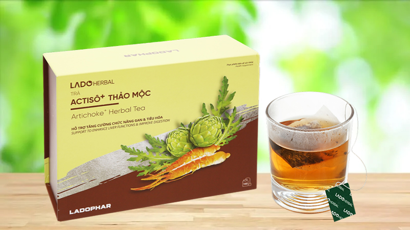 Hướng dẫn sử dụng trà Atiso thảo mộc Lado Herbal