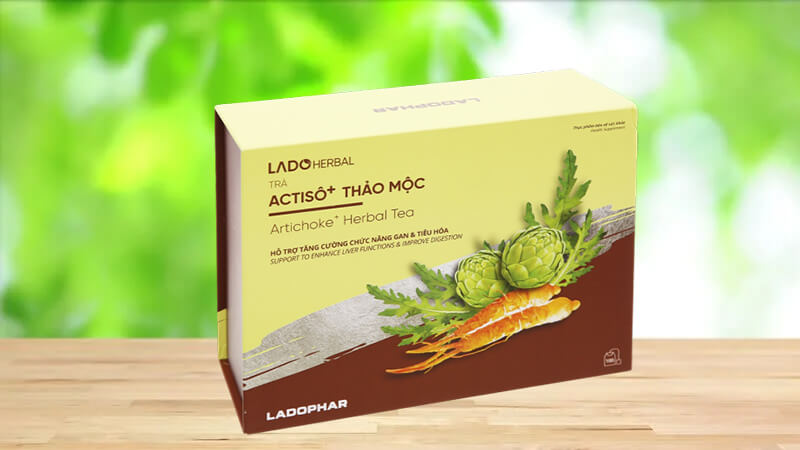 Thanh nhiệt mát gan lợi tiểu với trà Atiso thảo mộc Lado Herbal