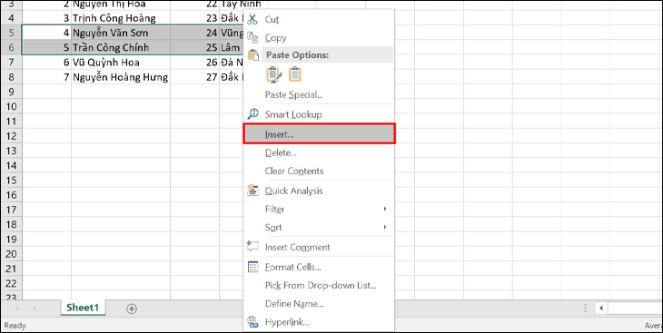 Cách Thêm Dòng Trong Excel Đơn Giản, Nhanh Chóng