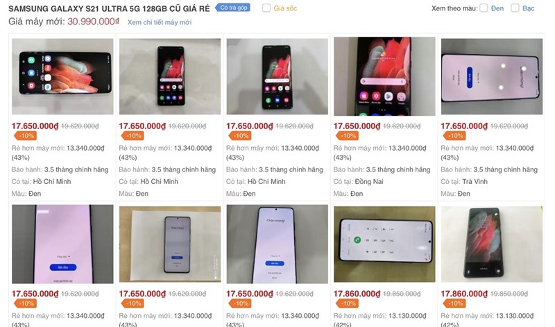 Samsung Galaxy S21 Ultra đổi trả