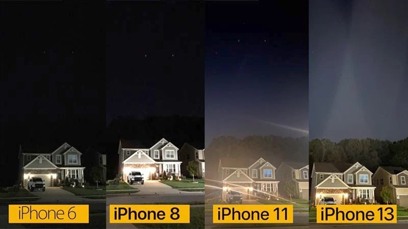 So sánh chất lượng camera trên iPhone 13 với những thiết bị cũ hơn