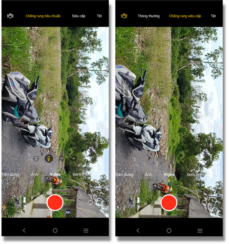 Các chế độ chống rung trên Vivo X70 Pro. Các chế độ chống rung trên Vivo X70 Pro.