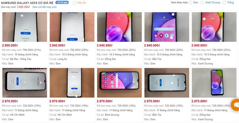 Điện thoại cũ 3 triệu