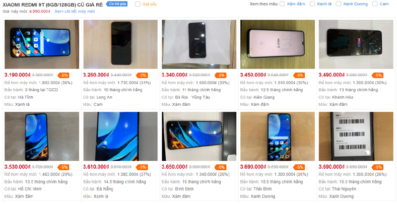 XIAOMI REDMI 9T (6GB/128GB) CŨ GIÁ RẺ