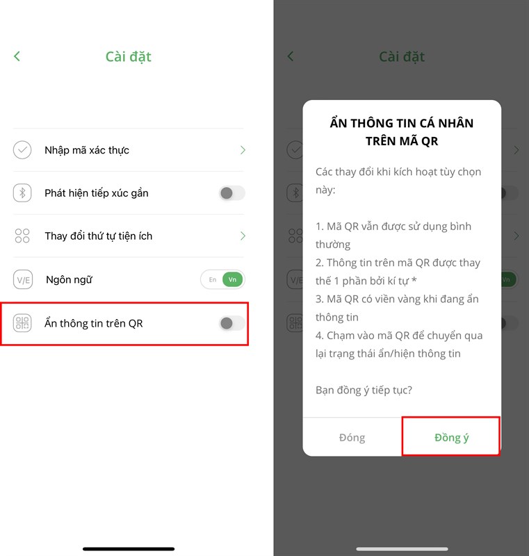 Cách ẩn thông tin cá nhân mã QR PC Covid