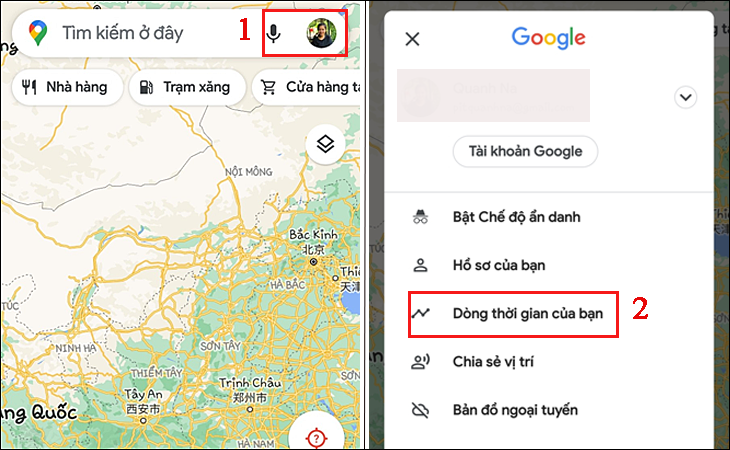 Mở ứng dụng Google Maps trên điện thoại