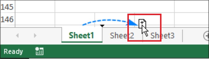 Copy sheet trong Excel bằng cách kéo thả