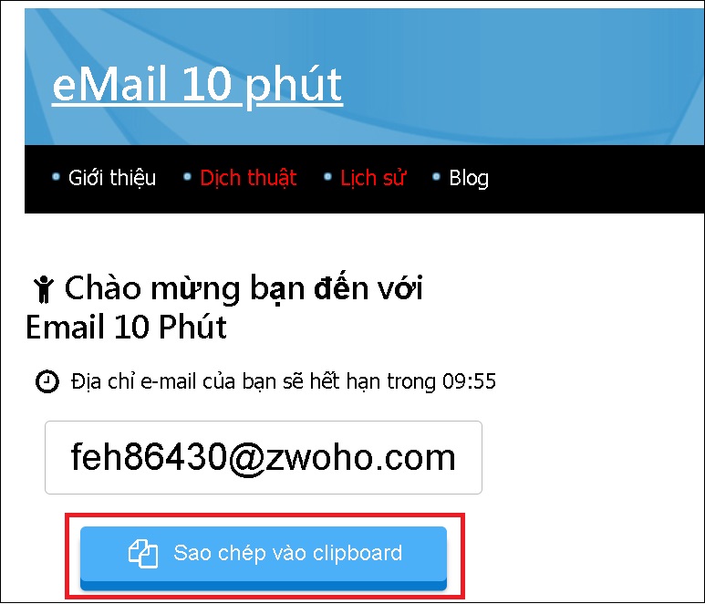 Bạn truy cập vào link Email 10p Bạn truy cập vào link Email 10p