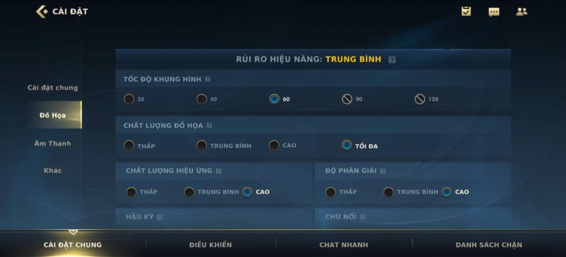 Setting Tốc Chiến trên Vivo X70 Pro