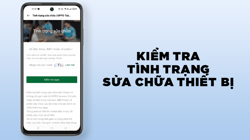 Kiểm tra tình trạng sửa chữa