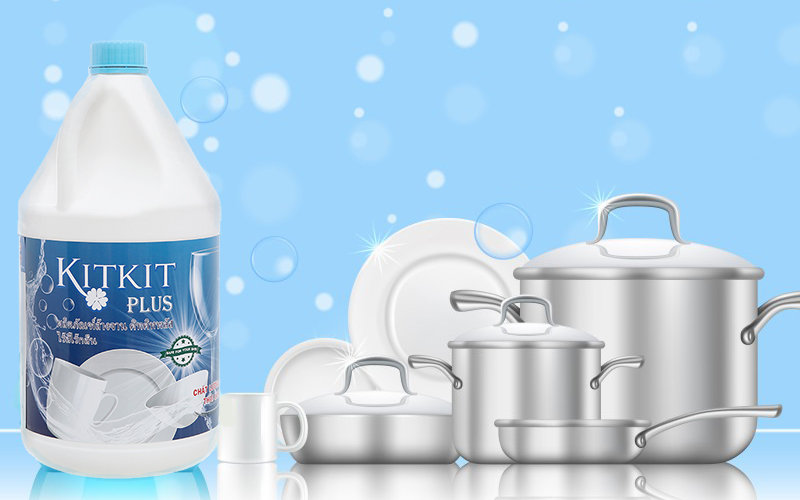 Nước rửa chén KitKit Plus không mùi