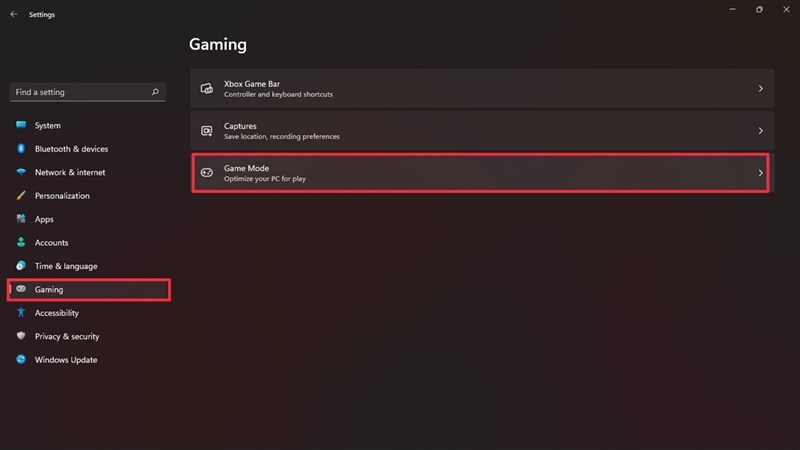 cách tắt chế độ game mode trên windows 11