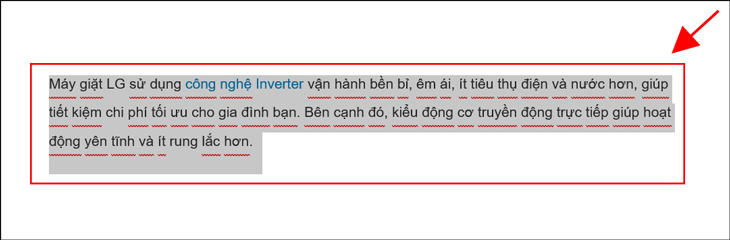 Cuối cùng, văn bản của bạn đã được định dạng.