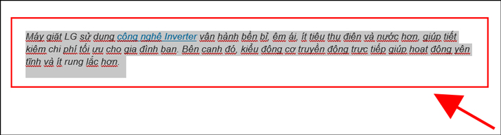 Ctrl+I: Dùng để in nghiêng font chữ.