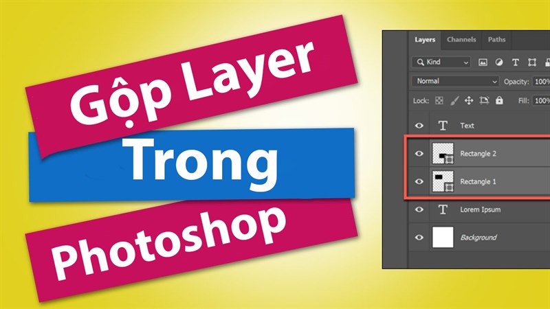 gộp Layer trong Photoshop