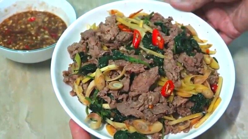 Món bò hấp tía tô hấp dẫn