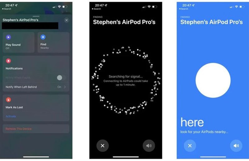 AirPods Pro và AirPods Max đã có tính năng Find My độc quyền của Apple