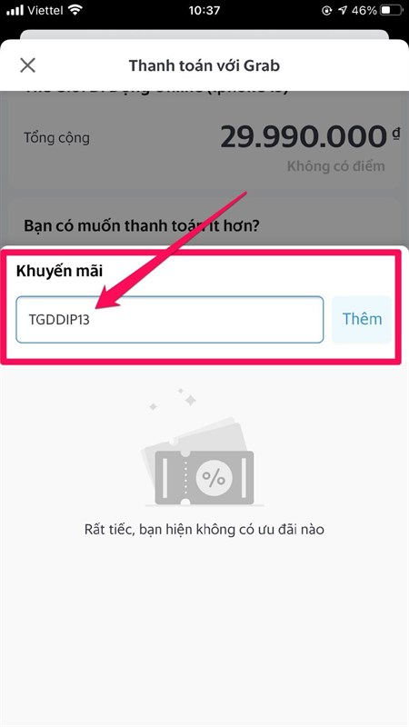 CÁC BƯỚC THANH TOÁN VÍ MOCA CHO IPHONE 13