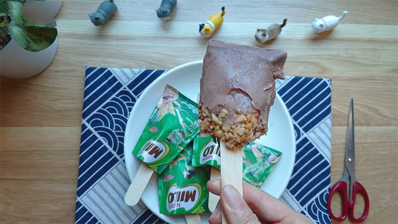 How to make soft, smooth milo ice cream without a machine in just 4 easy steps